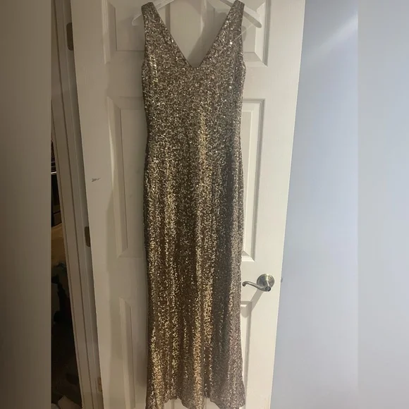 Ralph Lauren gold sequin gown
